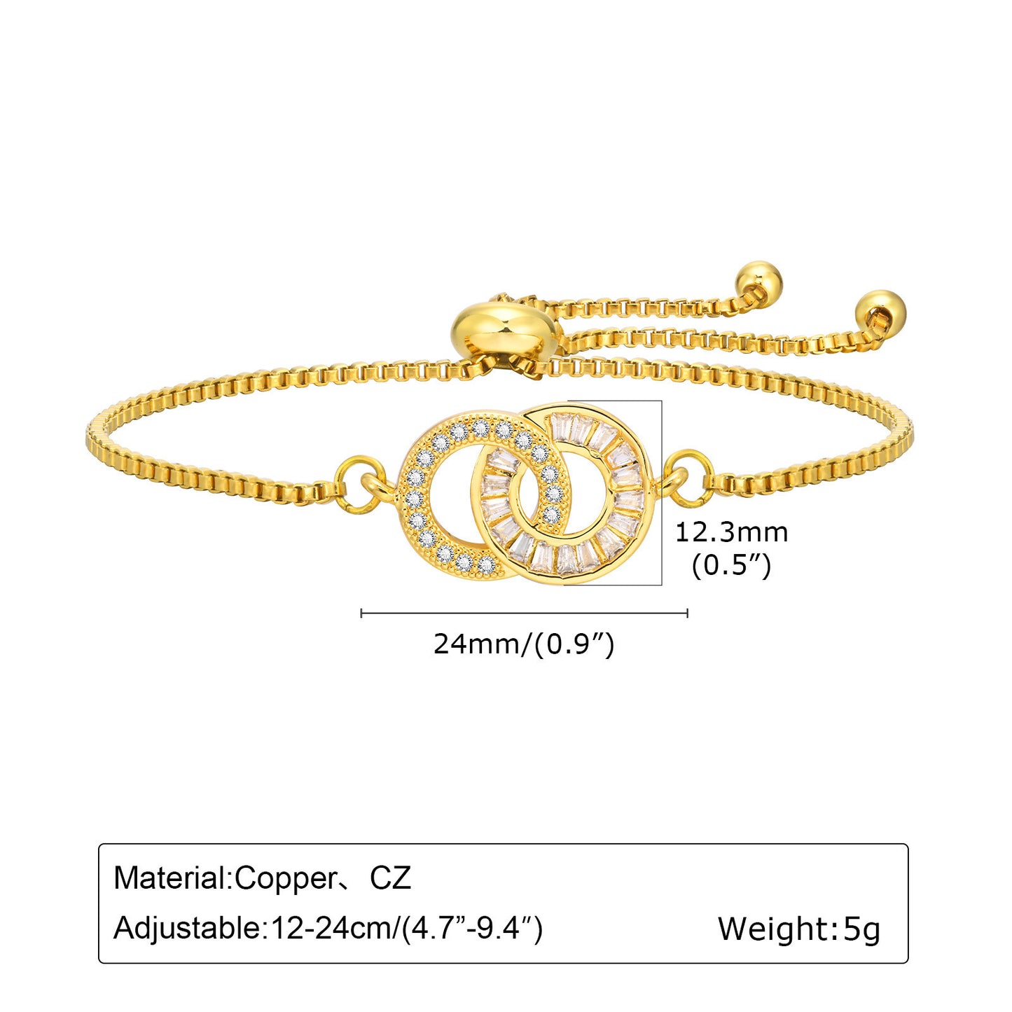 Adjustable Infinity Double-layer  Bracelet