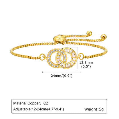 Adjustable Infinity Double-layer  Bracelet