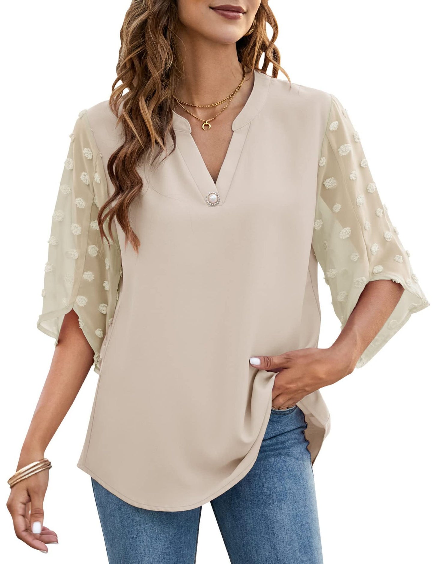 Casual Loose V-neck Shirt