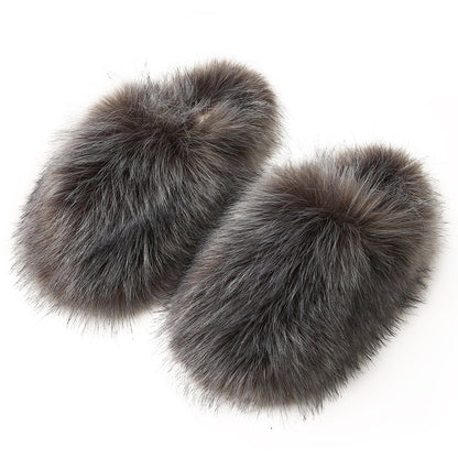 Fluffy Slippers Women's Home Fleece-lined Warm Artificial Fur