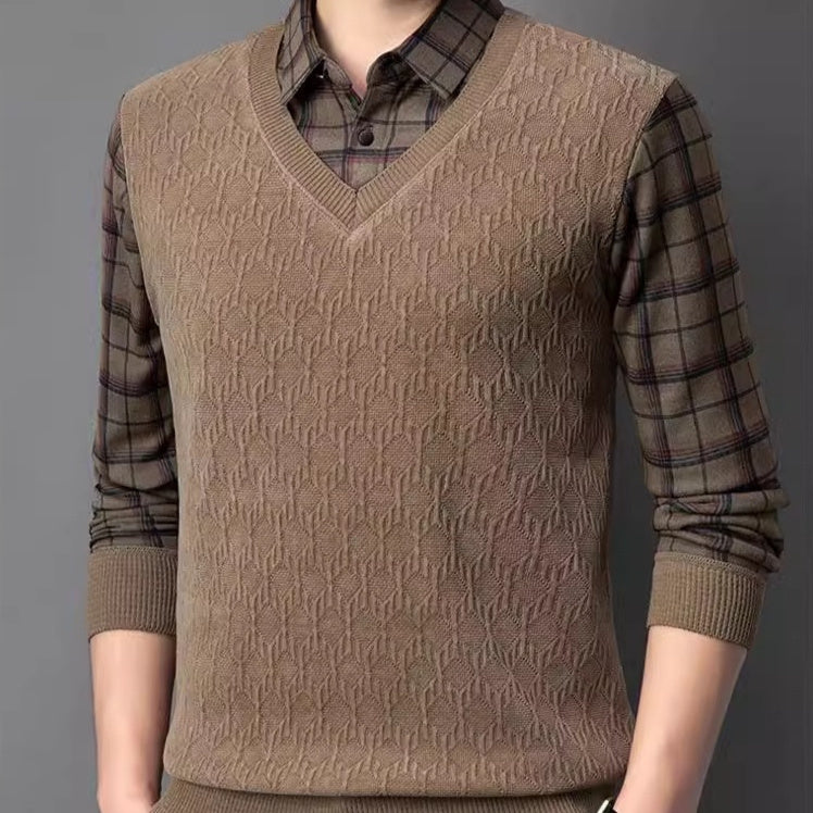 Men's Fleece-lining Sweater