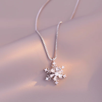 Ice Crystal Snowflake Necklace